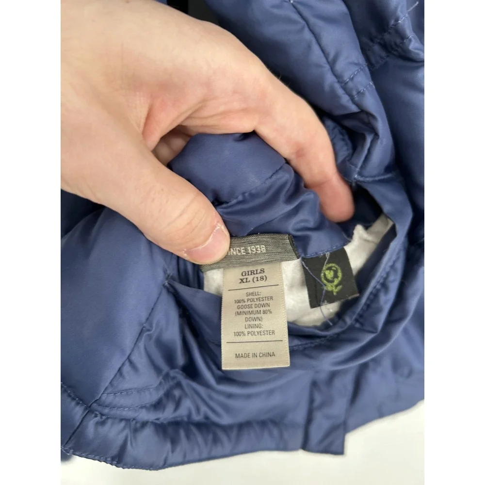 REI Co Op Reversible Jacket Youth Girls XL 18 Puffer Down Insulated Full Zip Up‎